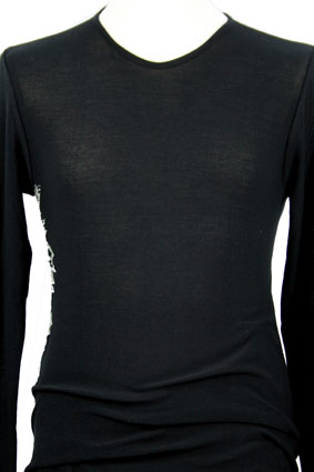 Masnada Men T Shirt Fine knitted black top view 2 Masnada Men T Shirt Fine knitted black top view 2